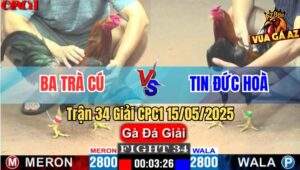 Trận 34 Giải CPC1 15/5/2025 – Anh Ba Trà Cú Vs Anh Tin Đức Hoà