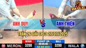 Trận 26 Giải CPC3 27/7/2025 - Anh Duy Vs Anh Thiện Cần Thơ